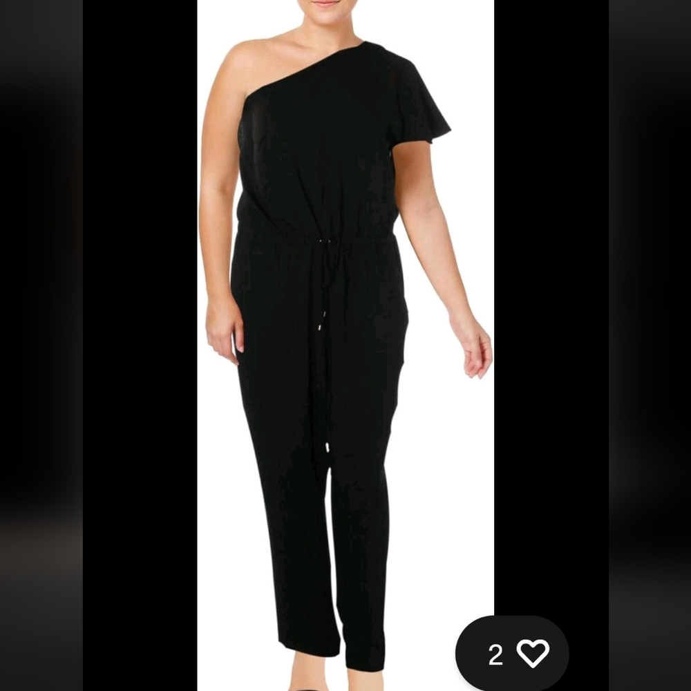 NWT Lauren Ralph Lauren Rasma Black One-Shoulder Jumpsuit🏖